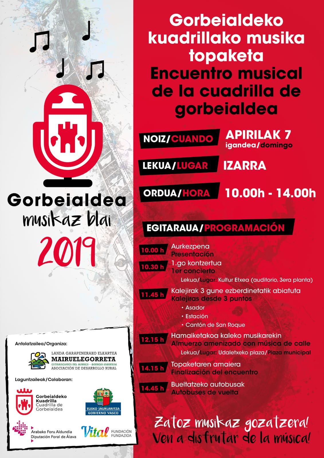 Mairu Abesbatza formará parte del Encuentro de música de la cuadrilla de Gorbeialdea que se celebrará a partir de las 10 de la mañana el próximo 7 de abril en Izarra.