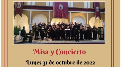Con la colaboración de Coral Lautada Abesbatza , la CORAL POLIFONICA TOMARES de Sevilla , ofrecerá un concierto antes de la Misa del lunes día 31 de octubre próximo a las 7 de la tarde , en la Iglesia de LOS ANGELES de Vitoria Gasteiz, al cual estáis todos invitados
