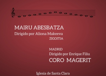 Mairu Abesbatza (Zigoitia) organiza este fin de semana (5 y 6 de Noviembre) un taller de música cubana impartido por el director Enrique Filiu O´Reilly. 