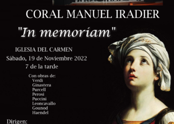 El próximo SABADO 19 de NOVIEMBRE a las 19:00 horas la Coral Manuel Iradier celebrará Santa Cecilia en la Iglesia del CARMEN de Vitoria. 