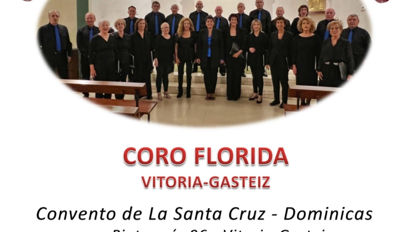 El próximo 16 de diciembre de 2022 a las 20:00 horas,  el CORO FLORIDA  ofrecerá un concierto de Navidad en el convento Santa Cruz (Religiosas Dominicas)
