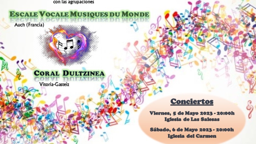 La Coral Dultzinea realizará un intercambio coral con el coro Escale Vocale Musiques du Monde  de la localidad francesa de Auch.(Gascuña).