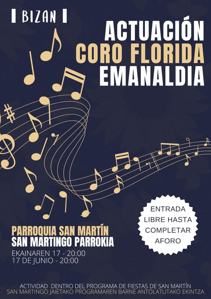 Concierto del Coro Florida con motivo de las fiestas del Barrio San Martín en la Ermita de San Martín (Vitoria-Gasteiz) 17-06-2023