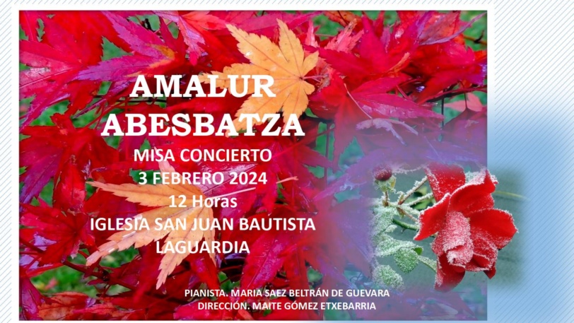 Coro Amalur en concierto el 3 de febrero en Laguardia
