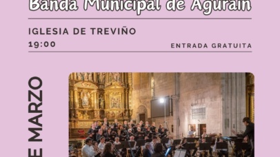 Concierto de los Coros Eguzkilore y Zurbano, acompañados por la Banda Municipal de Agurain, 23 de marzo en la Iglesia de Treviño.